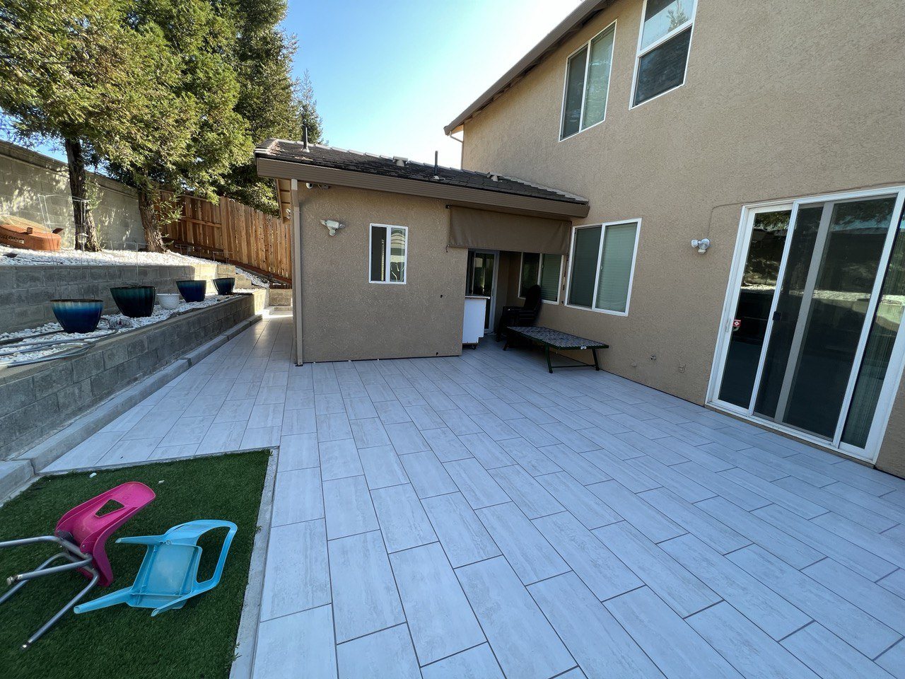 ADU exterior and patio work